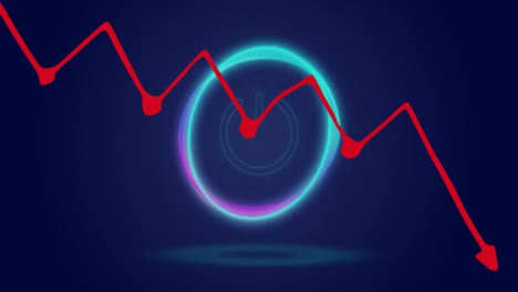 animation of data processing over off button