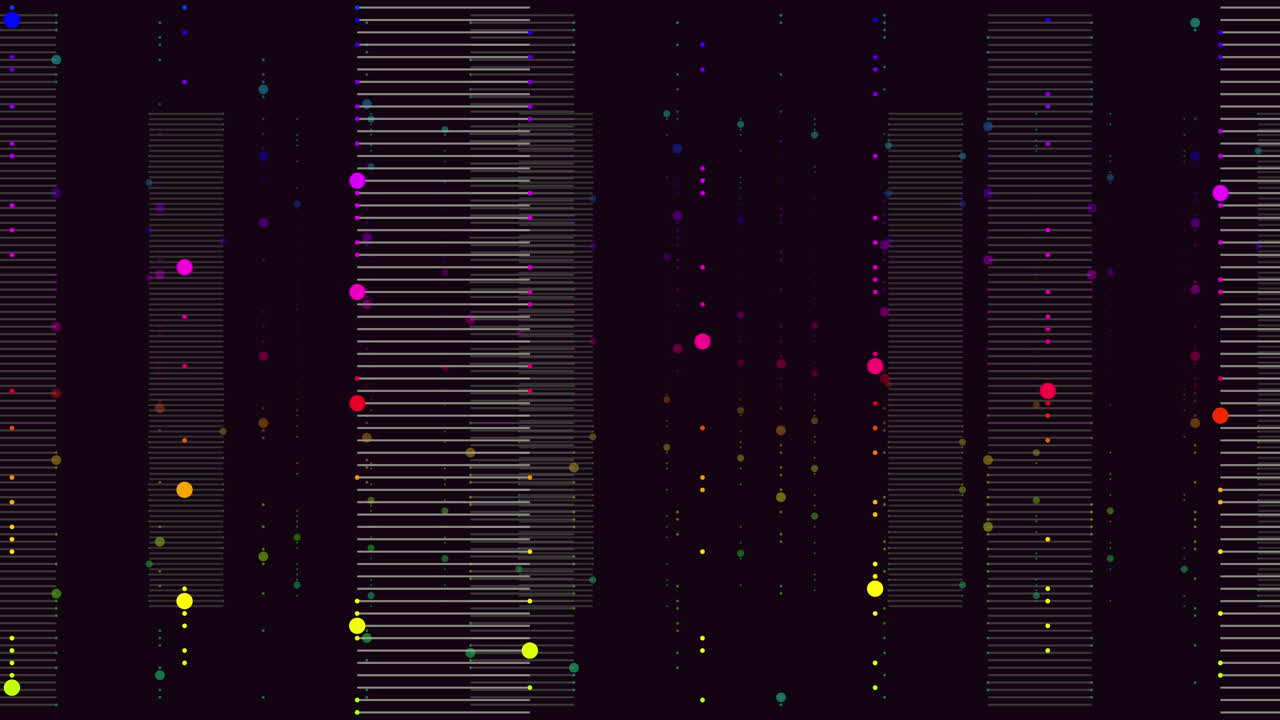 línea vibrante de puntos coloridos se asemeja a un collar de cuentas