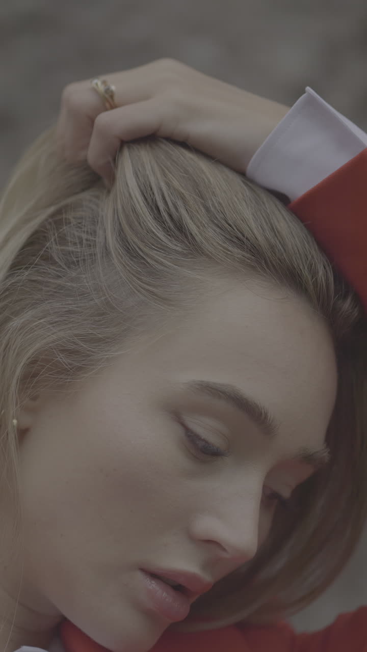 Stylish Woman in Red Jacket