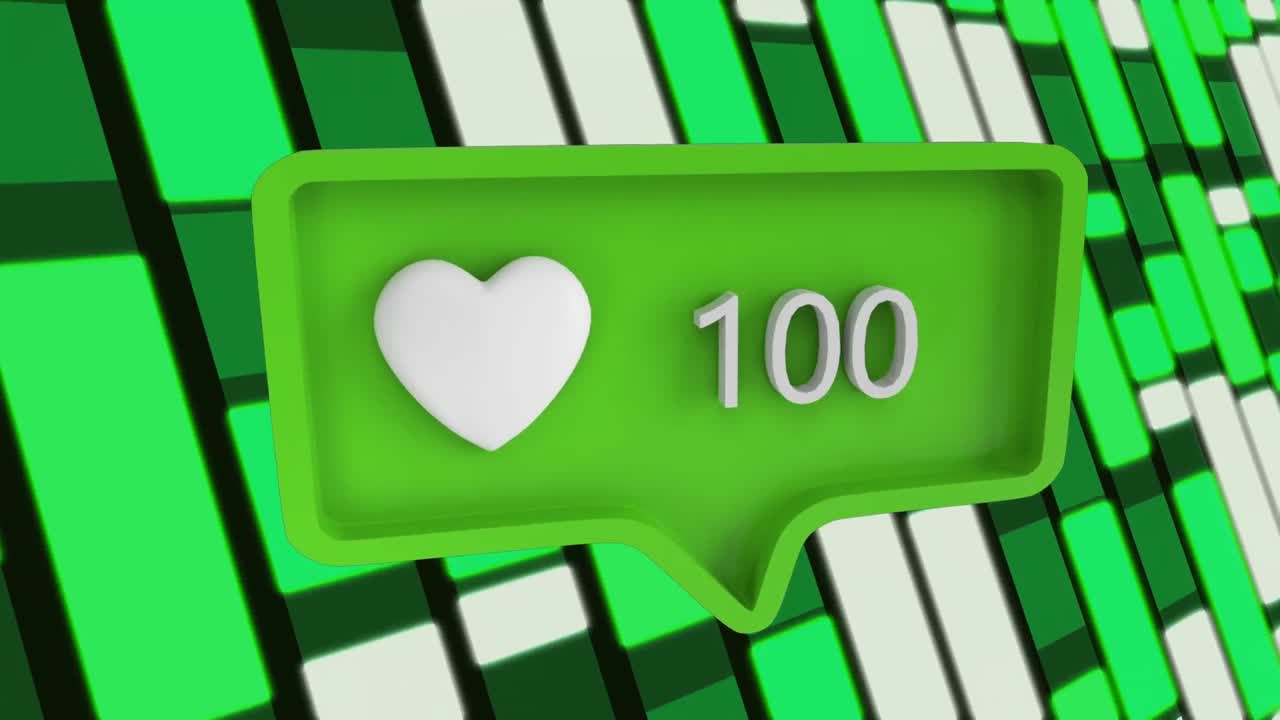 블랙 배경 위의 미디어 아이콘과 모양의 애니메이션