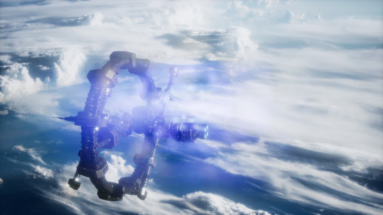 우주 에서 볼 수 있는 지구 위 에 있는 우주선