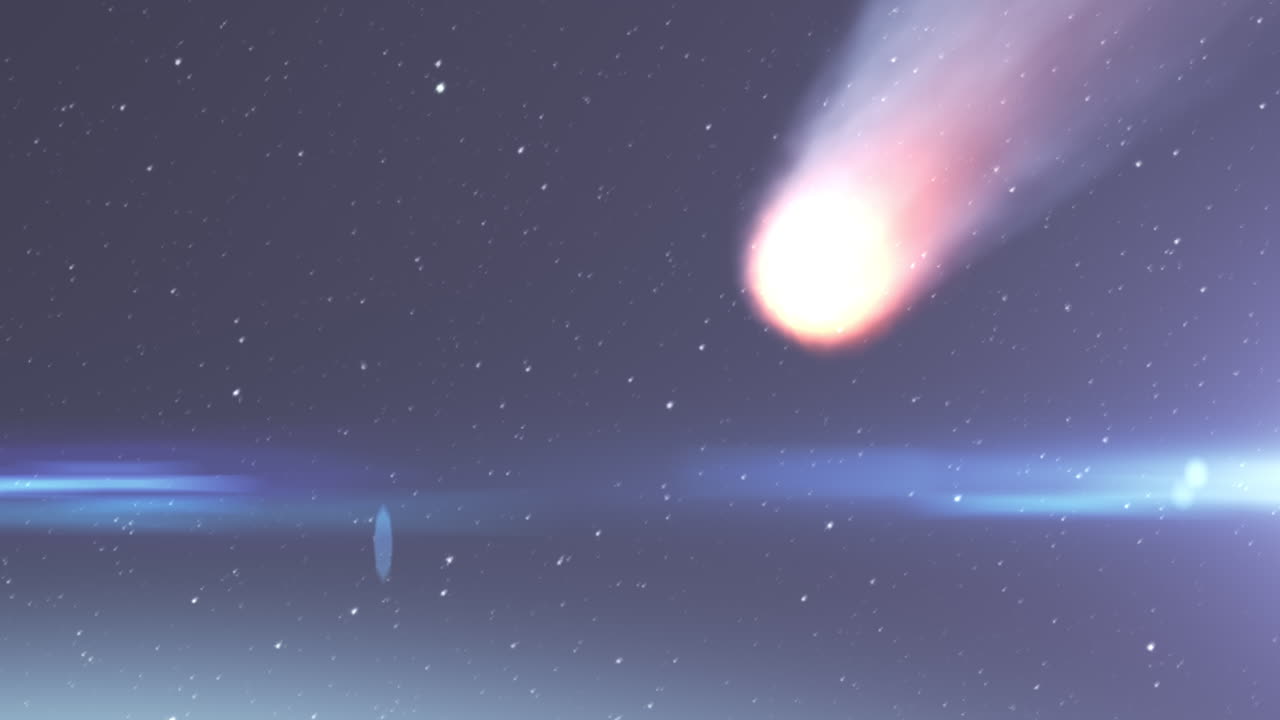 el cometa en el espacio