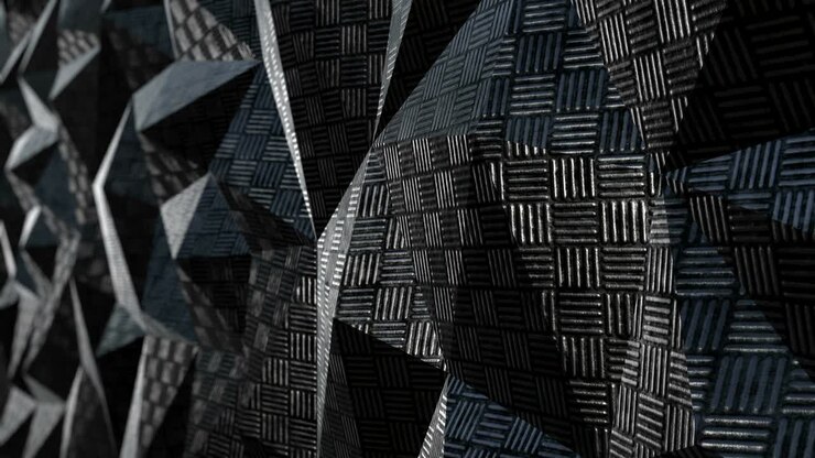 Metallic abstract geometric background loop