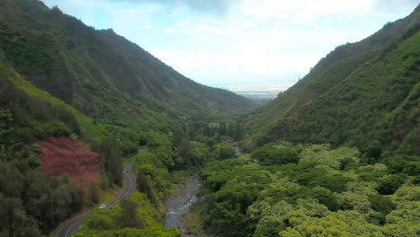 峰, 游览, 热带, 景点, 哈马库亚海岸, 森林, 农村, 美国, 海, 瓦皮奥山谷, 云, 岩石, 美丽, 山, 瀑布, 土地, 地形, 天空, 绿色, 旅行, 夏威夷, 山脉