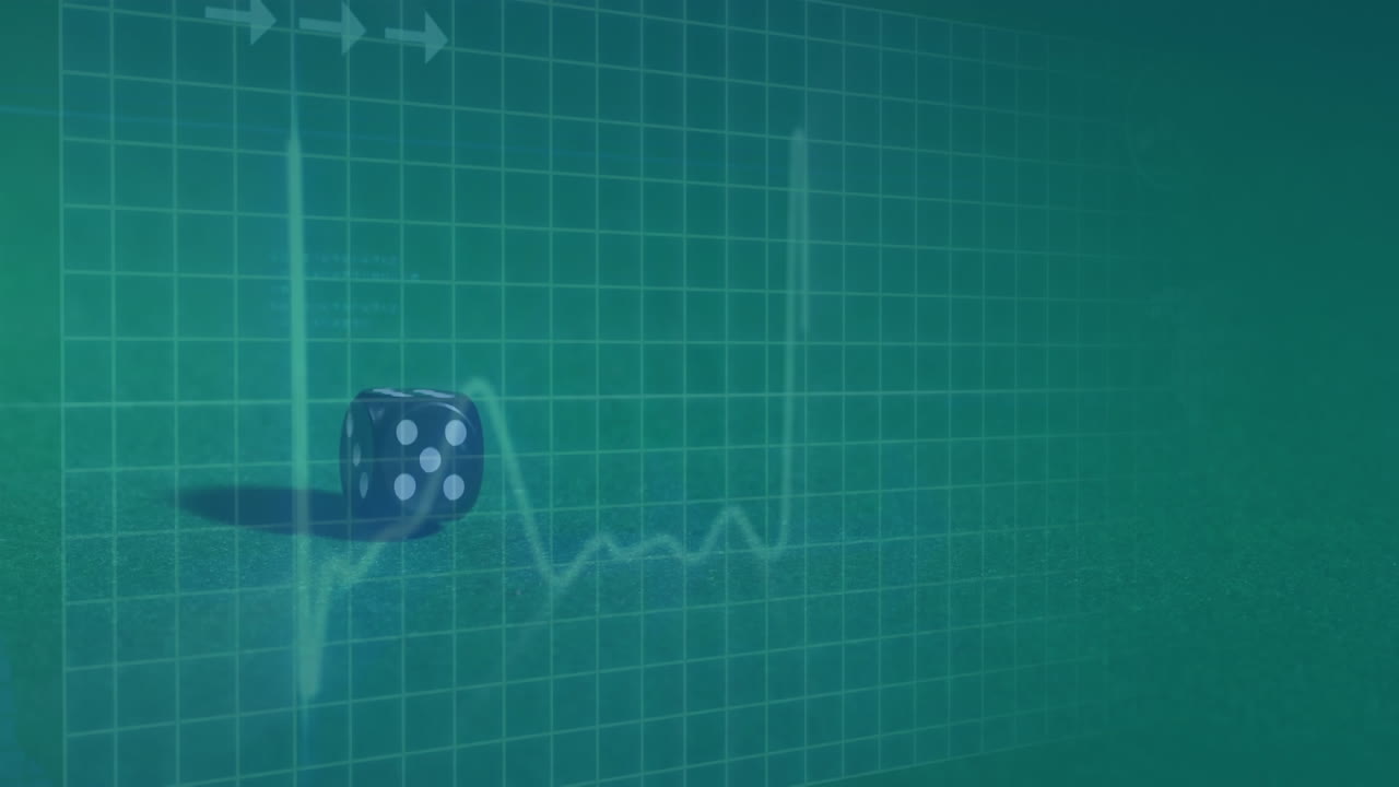 Animation af opadpegende pile og verdenskort over gitter på grøn baggrund