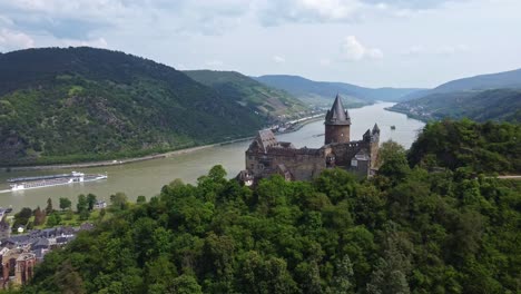 pfalzgrafenstein castle on the rhine river, germany
