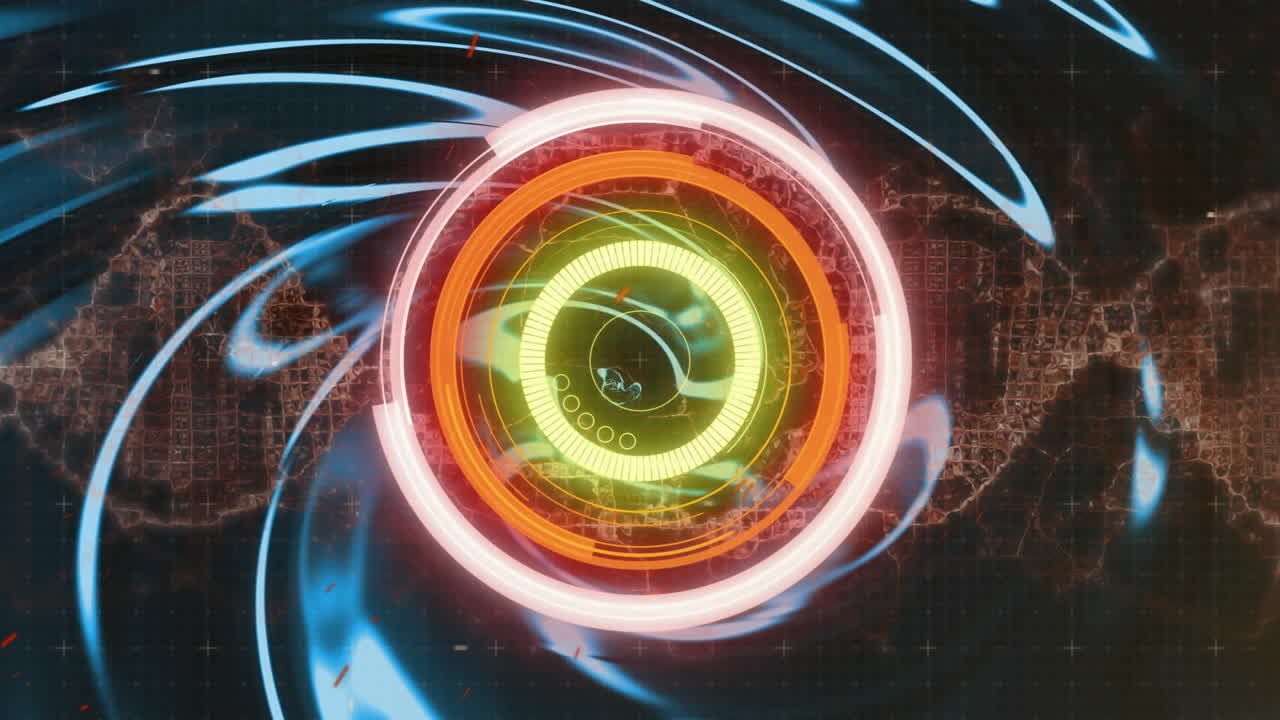 animación del escaneo del alcance y el procesamiento de datos sobre la cadena de adn