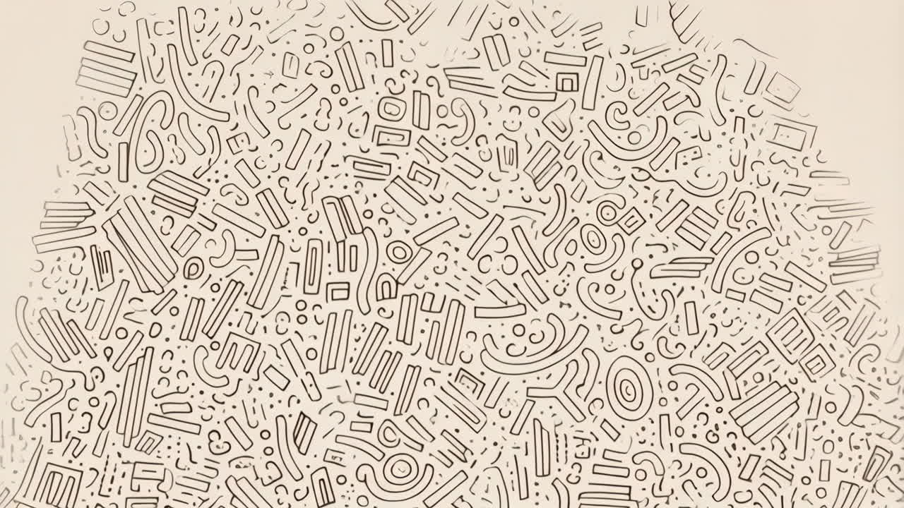 Abstract Doodle Line Art Pattern