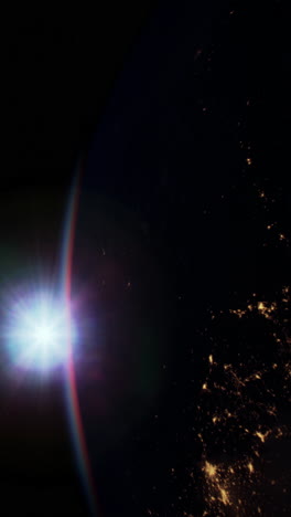 earth at night from space