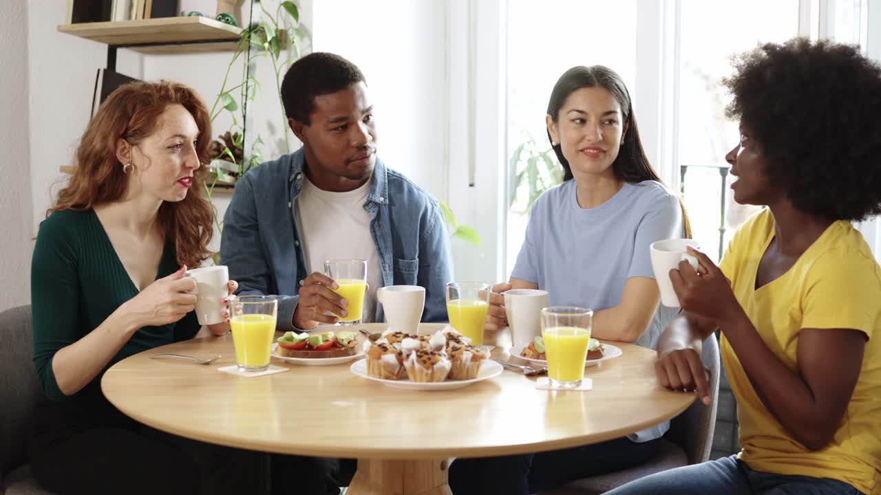 People having breakfast