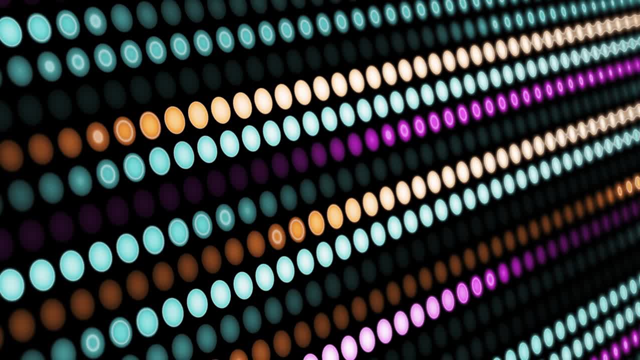 Sfondo astratto colorato con illuminazione a LED. Animazione in loop continuo