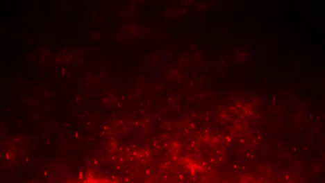 3d animation motion flames fiery hot ember sparks firework glow flying burning particles on black background visual effect 4k red