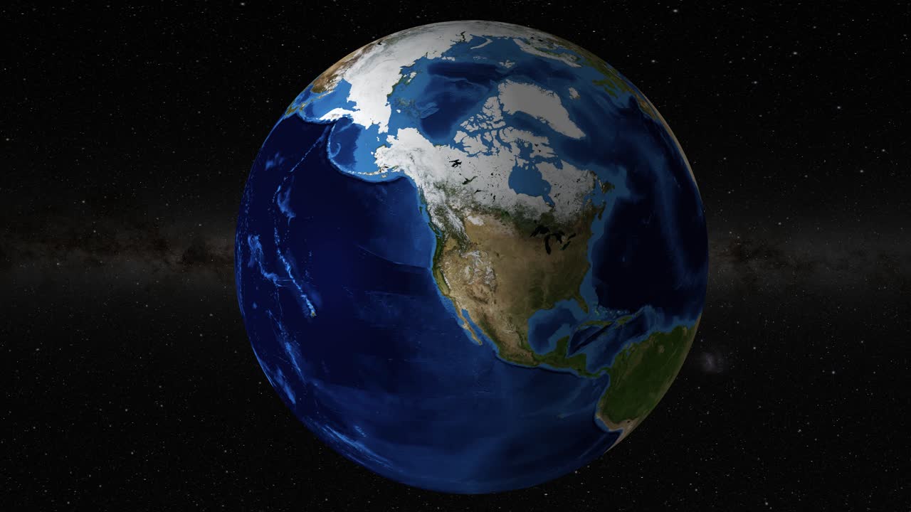 animación que muestra la tierra haciendo zoom en el terreno de alaska