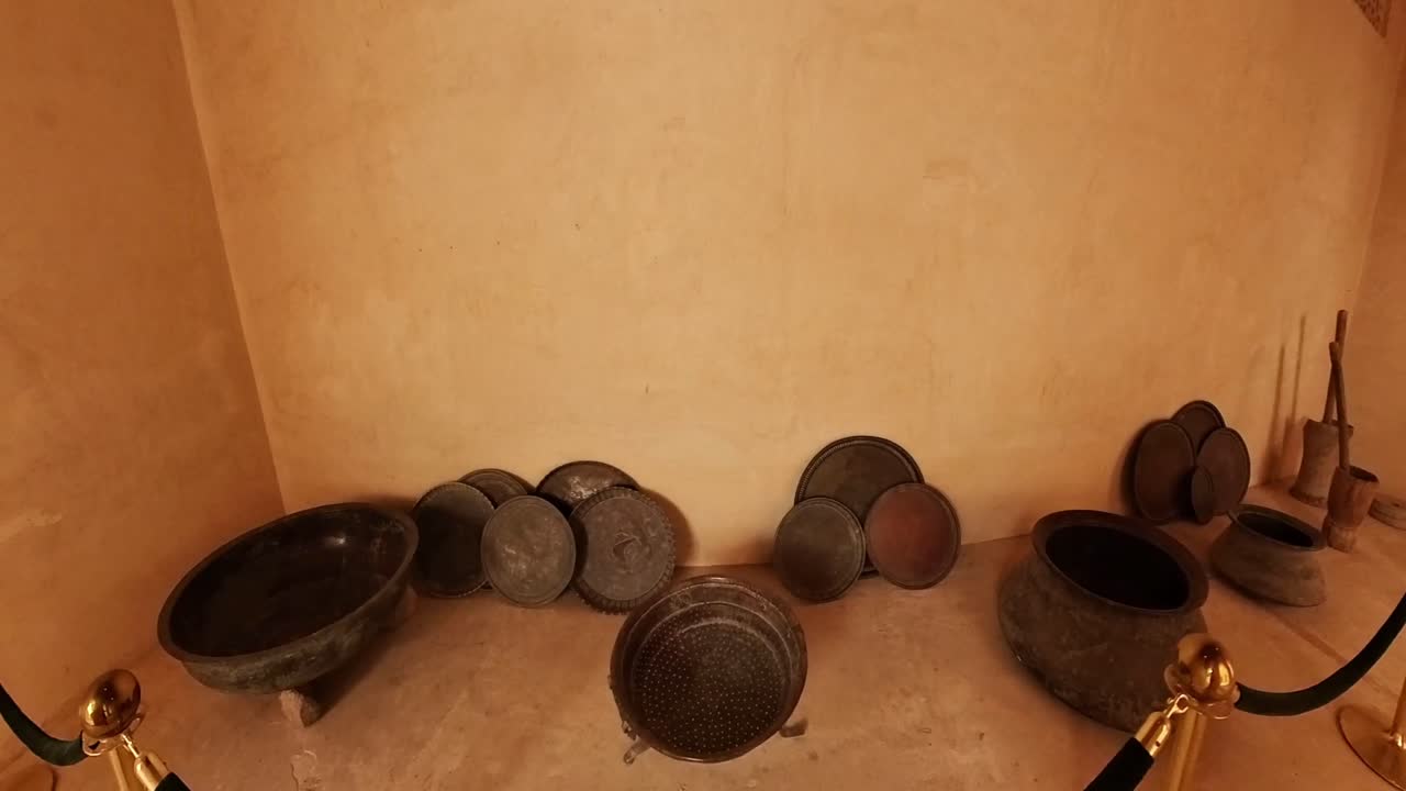 Explore the stunning interior of Jabreen Castle, a true Treasure of Oman! See intricate details and rich history inside this magnificent fortress.