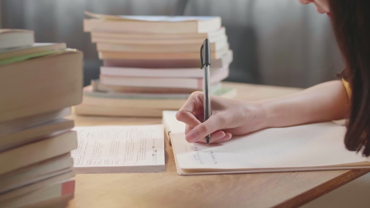 estudiante que estudia en el hogar