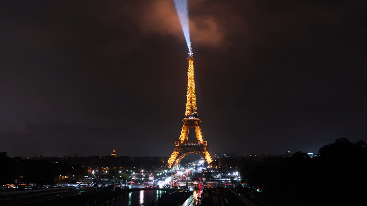 Eiffel Tower at Night in Paris