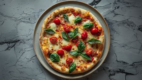 margherita pizza with fresh basil