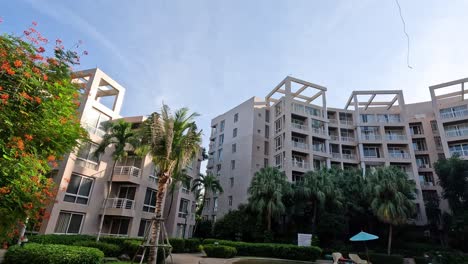 time-lapse of a sunny day at a residential complex