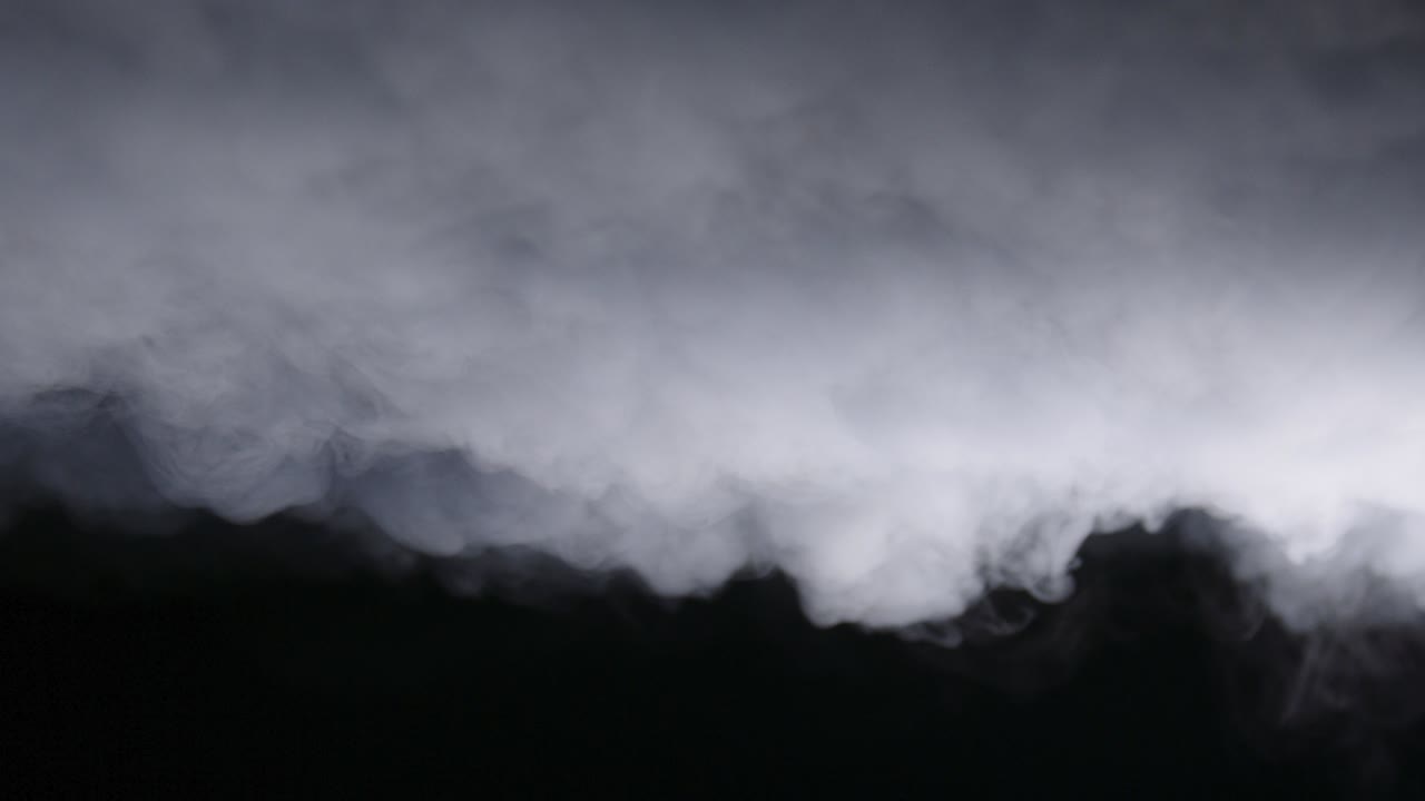 현실적인 건조 얼음 연기 구름 안개