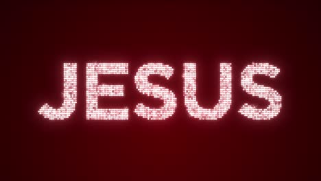 red jesus sparkling background loop with matte