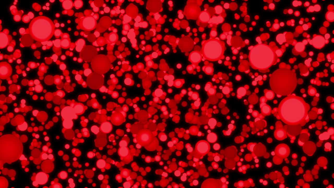 중간 크기의 점 공이 움직이는 애니메이션 모션 그래픽