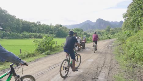 cycling adventure through a rural landscape