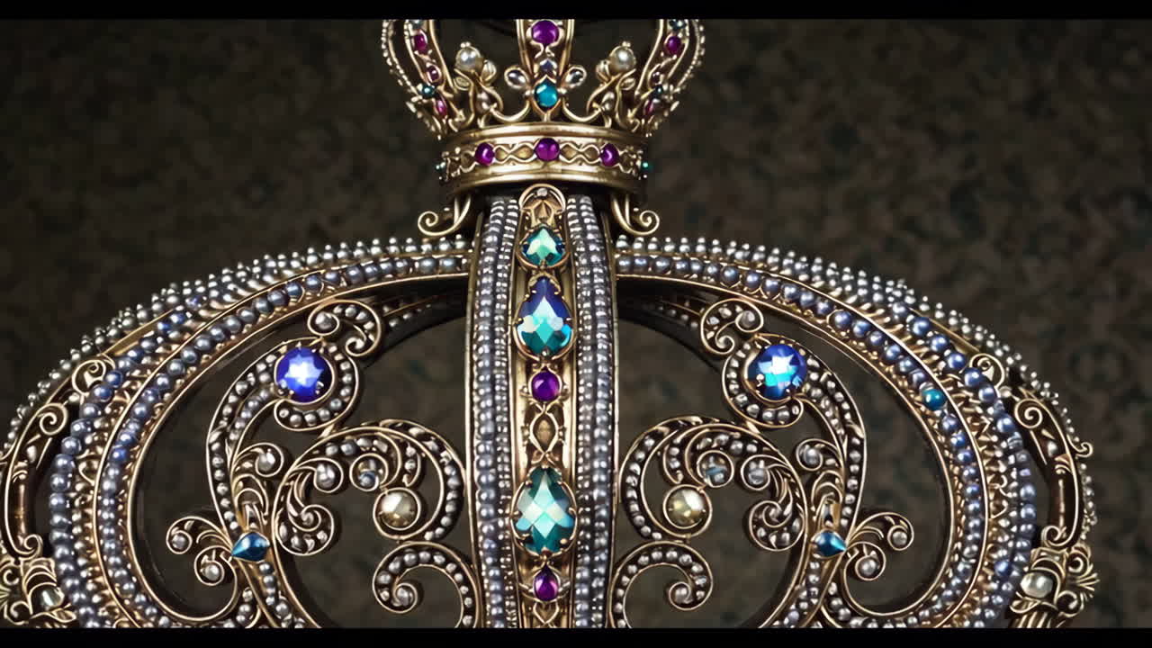 Portrait of a Queen and Royal Crown