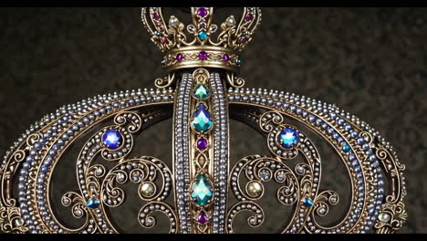 portrait of a queen and royal crown