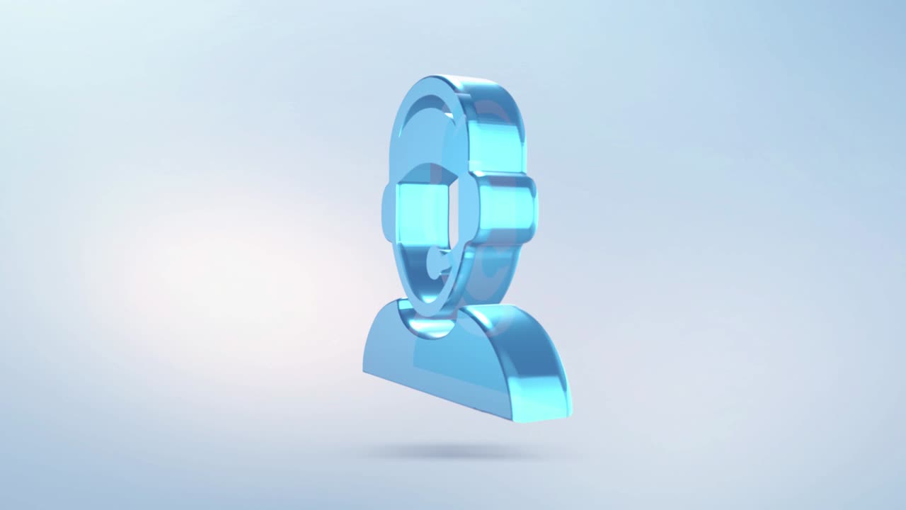 Animation sign support icon with alpha channel. Rotating isolated player