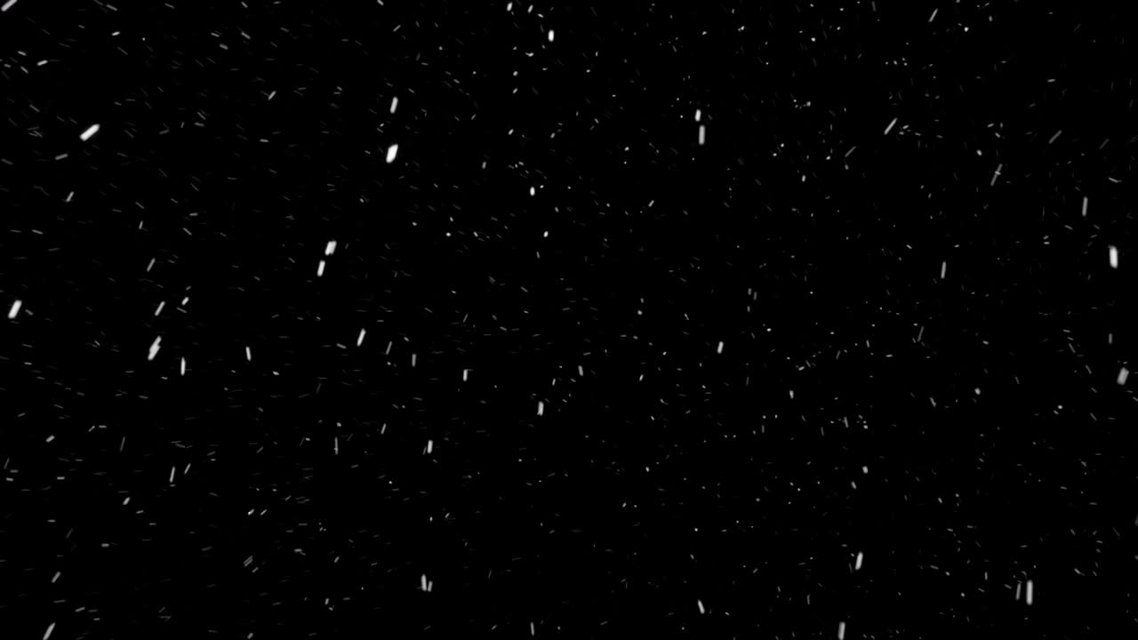 눈이 내리기 시작합니다. 실시간 촬영으로 생성된 알파 매트입니다.