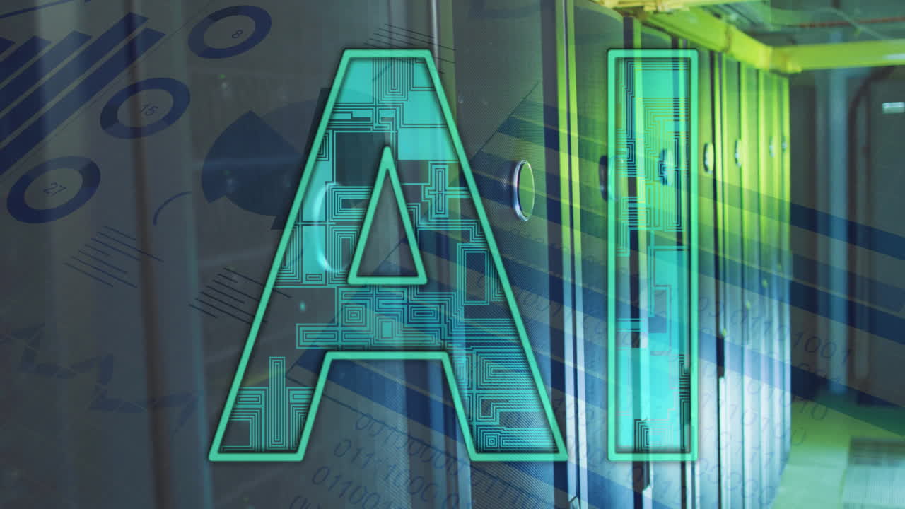 animación de un texto y procesamiento de datos a través de servidores informáticos