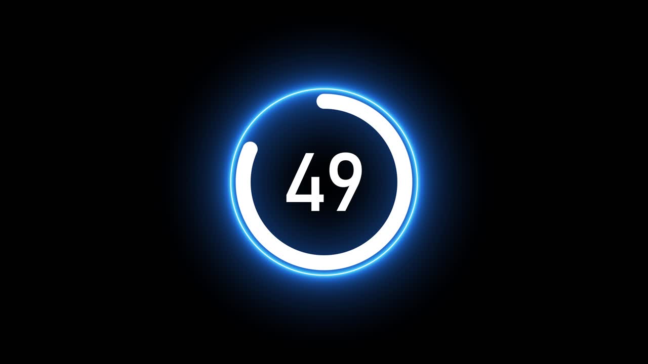 Digital Countdown Timer Animation