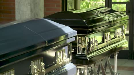 two coffins side by side