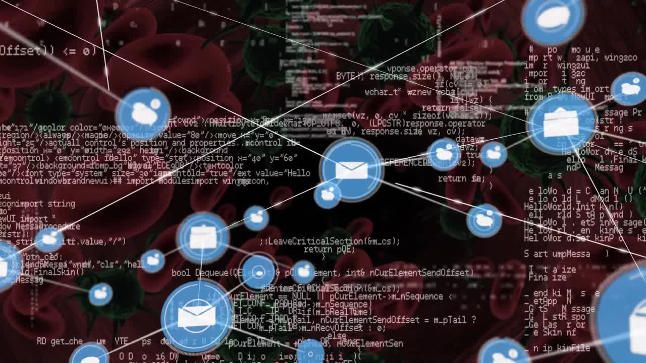 Network of digital icons and data processing against covid-19 cell and blood vessels