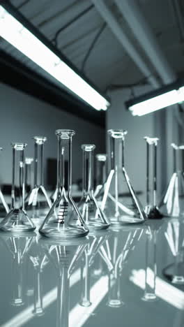laboratory glassware on a table
