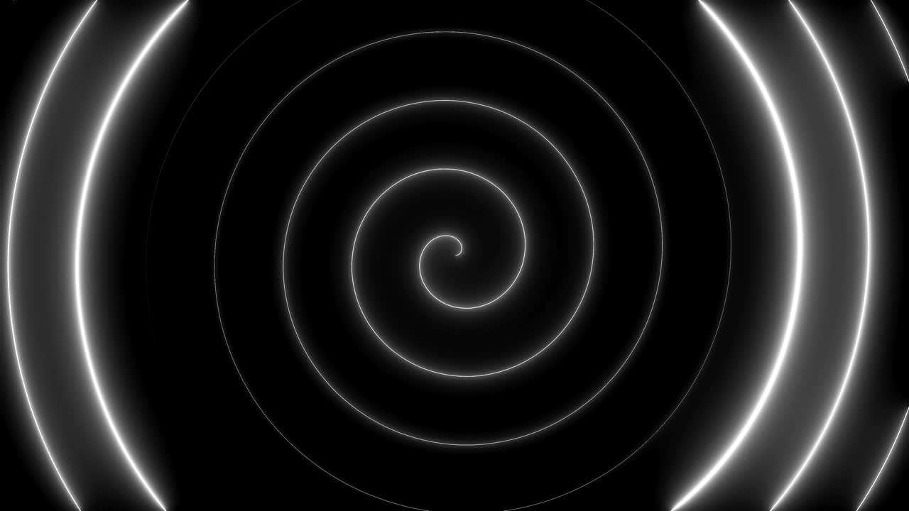 Abstract spiral neon lines, computer generated background, 3D render