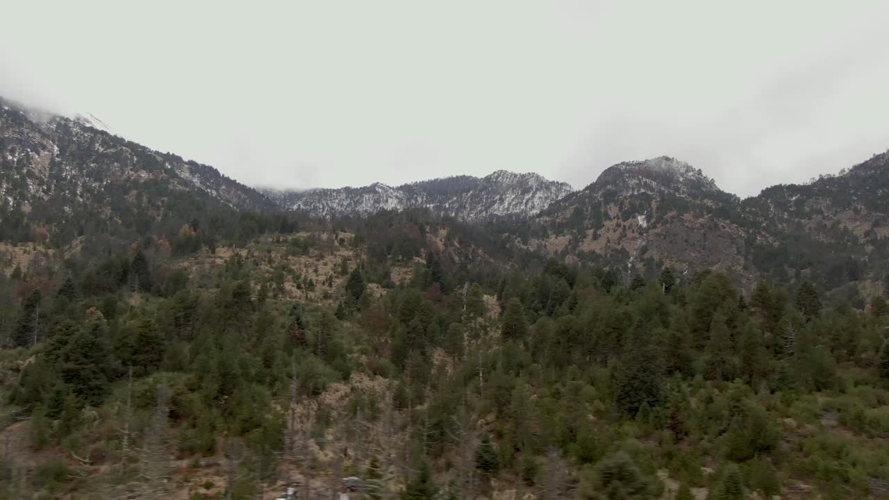 bosques y montañas volcánicas en el parque nacional nevado de colima en jalisco cerca de colima, méxico
