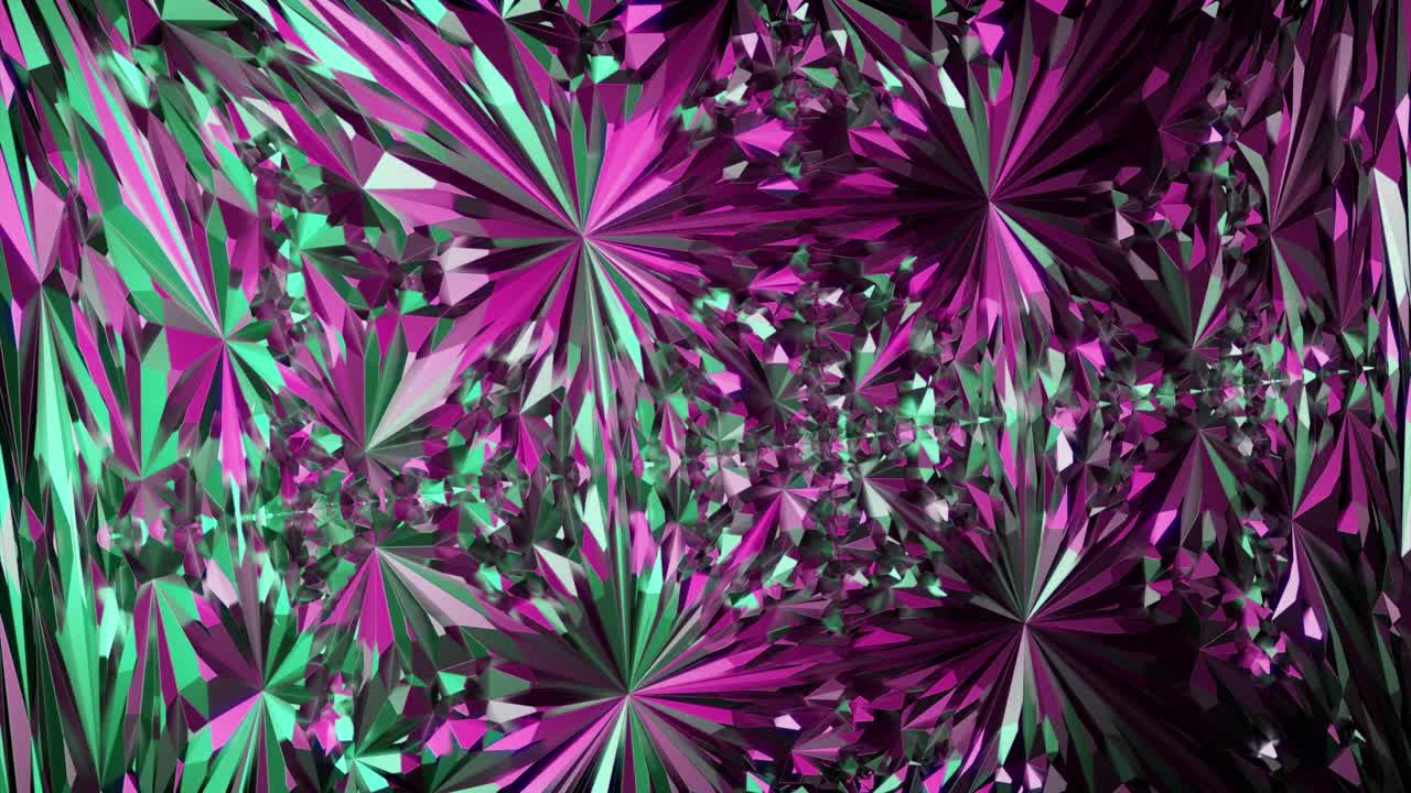 patrón geométrico abstracto con colores verde y rosa