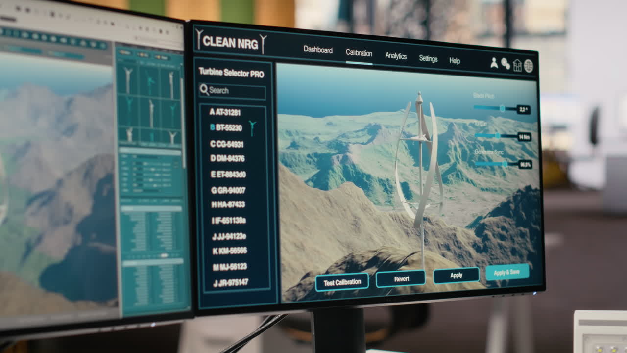 Futuristic Vertical Wind Turbine Cad Design Used For Green Energy Research