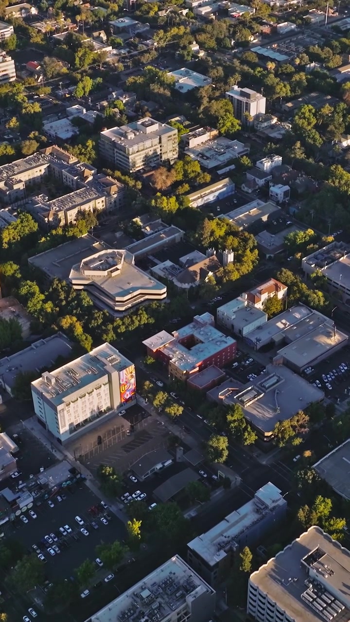 Centro di Sacramento visto da un drone