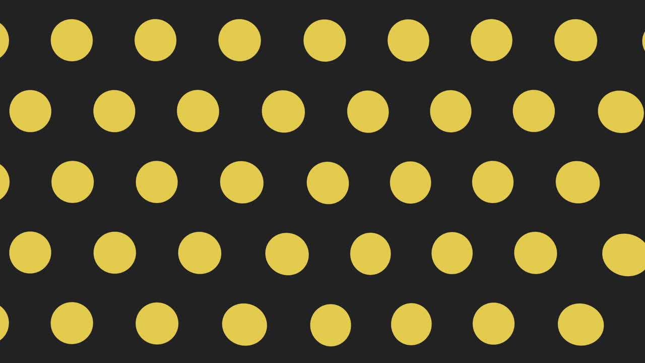 Simple yellow dots geometric pattern in rows on black gradient