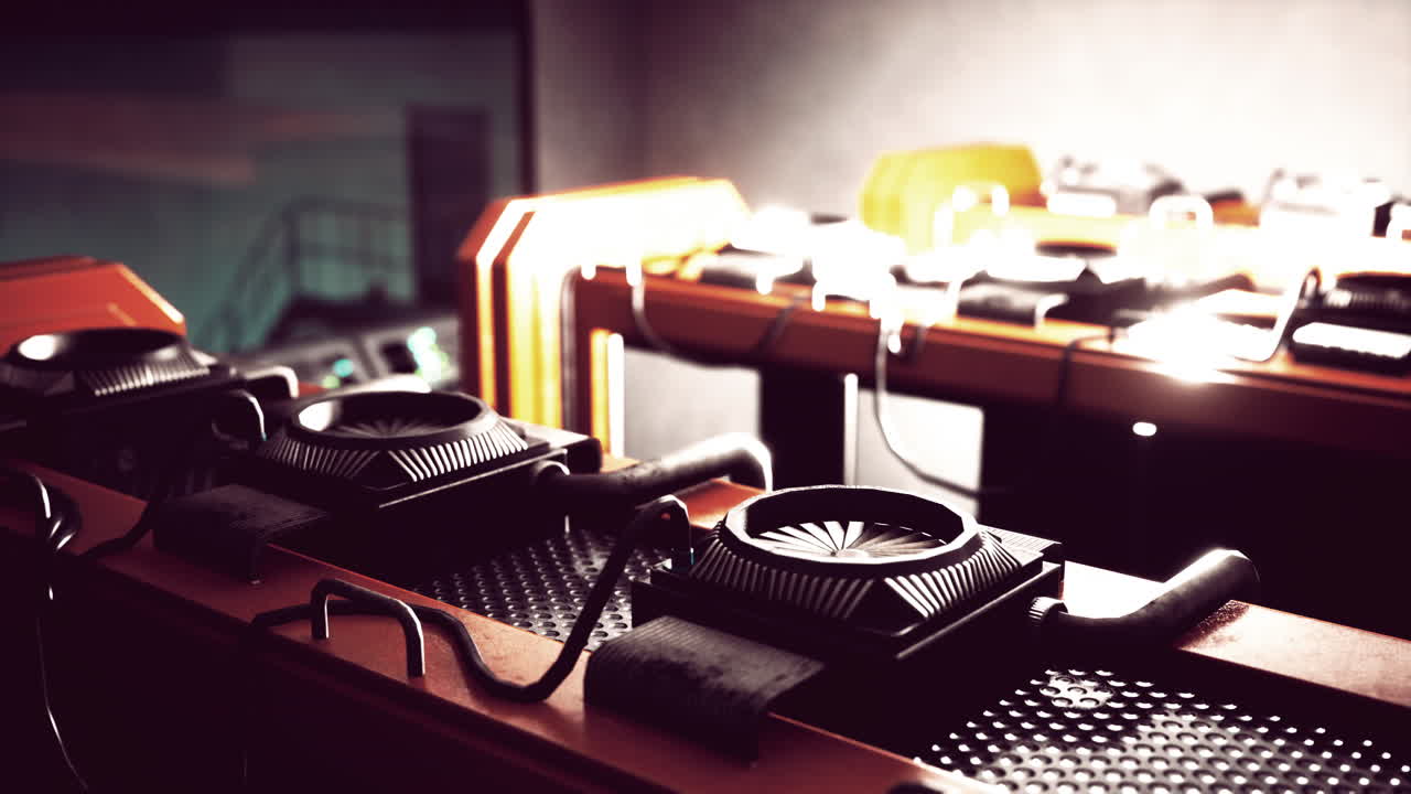 컴퓨터 그래픽 카드를 사용하는 암호화폐 채굴 농장