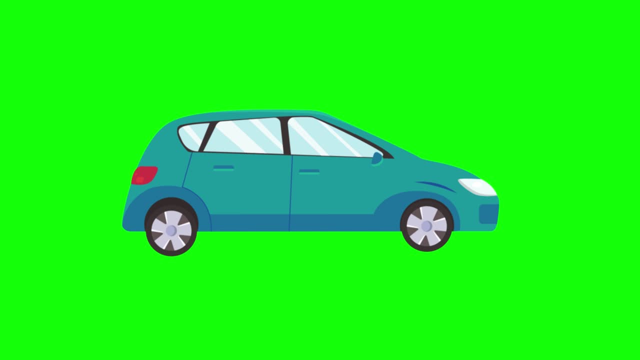 Auto moderna che si muove nello studio.