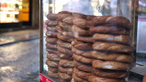 a stack of turkish simit