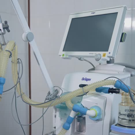 rehabilitation room with equipment. preparation of equipment for surgery under general anesthesia