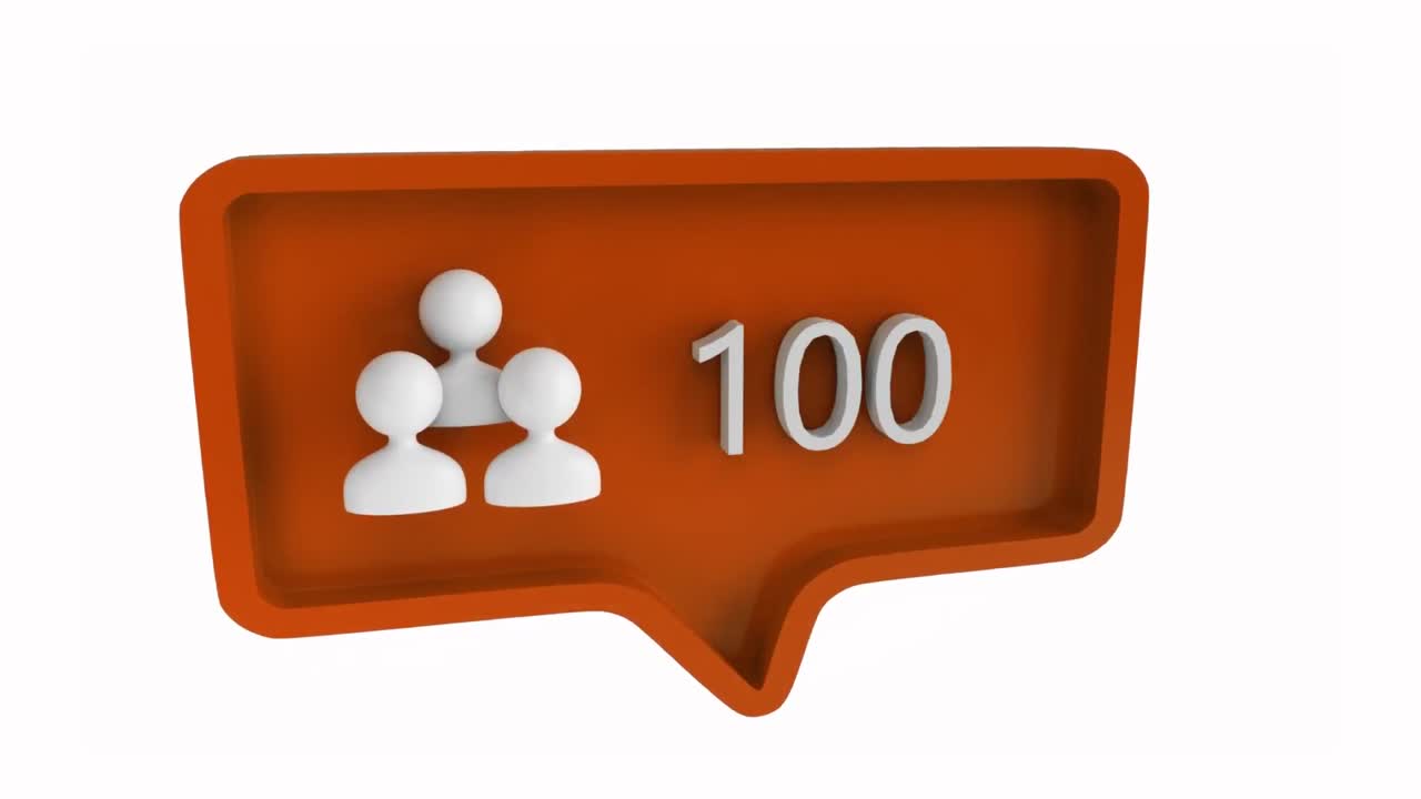 icono de suscripción con un número creciente en las redes sociales