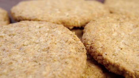 oatmeal cookies texture close up. macro