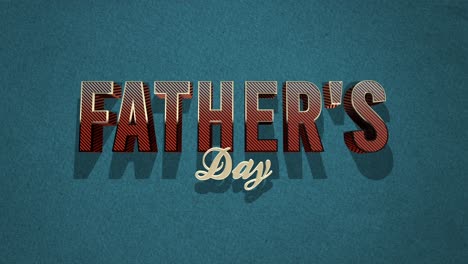 retro fathers day text on blue vintage texture in 80s style