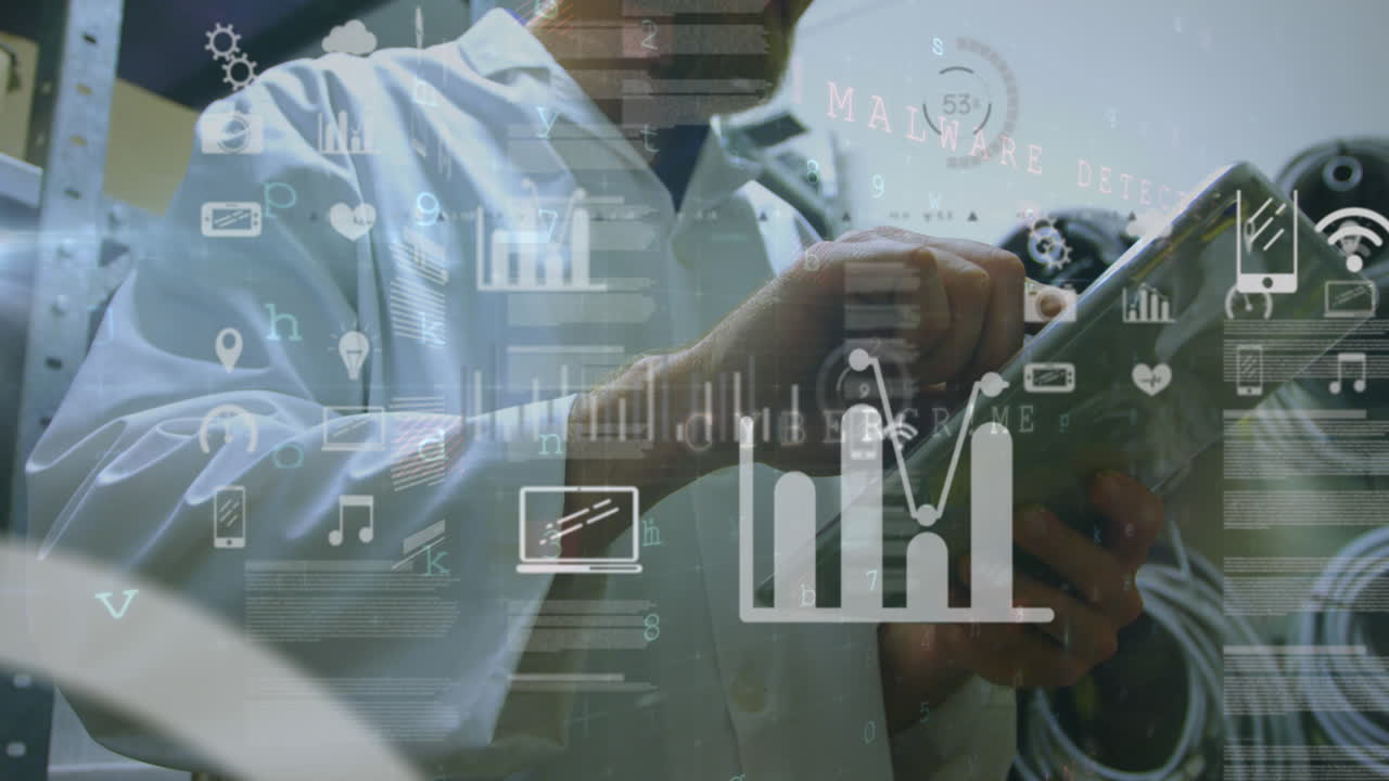 ecuaciones matemáticas sobre el hombre en la tablilla en el taller.