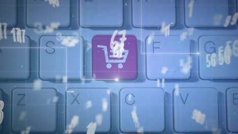 animación del procesamiento de datos a través del teclado